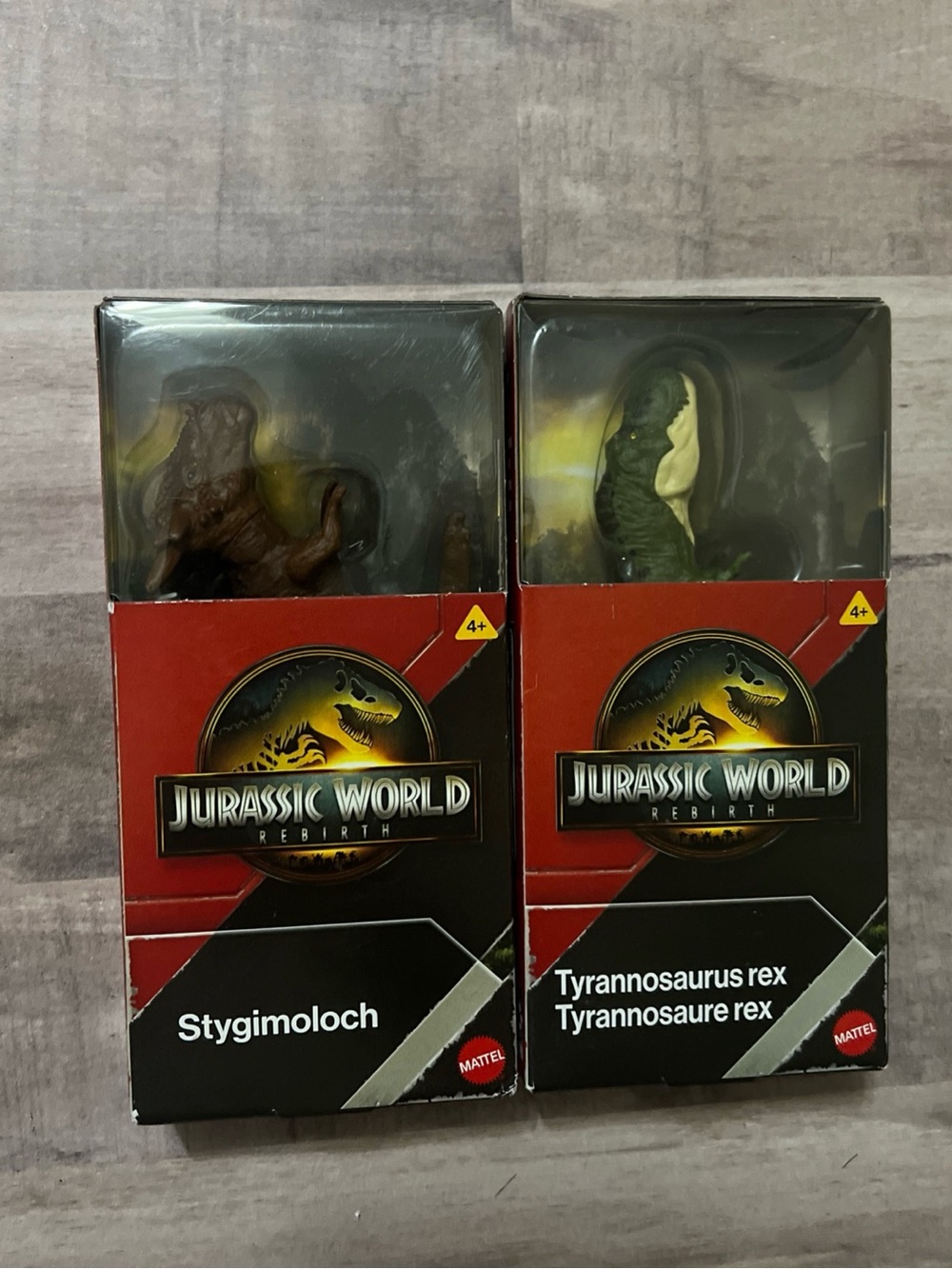 Rare! Jurassic World Rebirth Tyrannosaurus Rex 6 Inch JGG19 & Stygimoloch JGG16